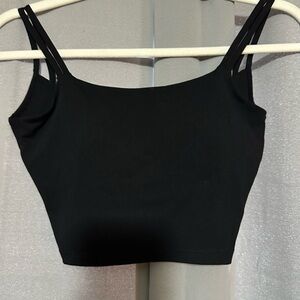 HALARA Double Strap Black Crop Top